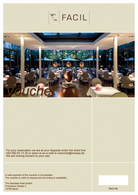 Pampering voucher - Food & Sleep